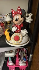 Vintage Telemania Disney Minnie Mouse Corded Desk Telephone Push Button 1997