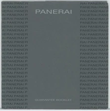 Panerai Guarantee Booklet 2007 - 2015