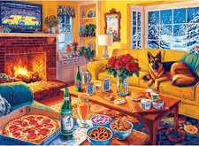 500 Piece Puzzles for Adults Winter Living Room Jigsaw Puzzle 20.5 X 15