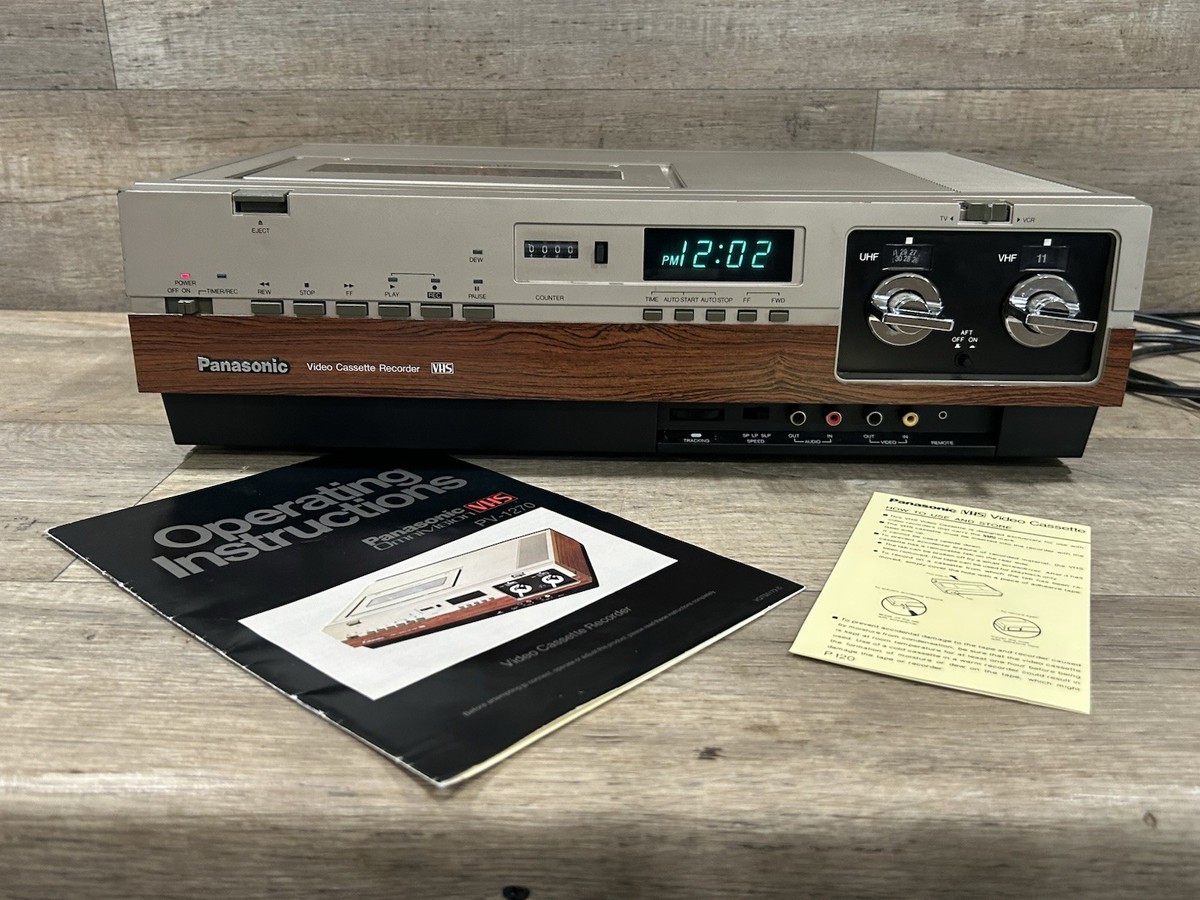 Vintage Panasonic OmniVision VCR PV-1270 W/Manual As Is Fast Fwd 