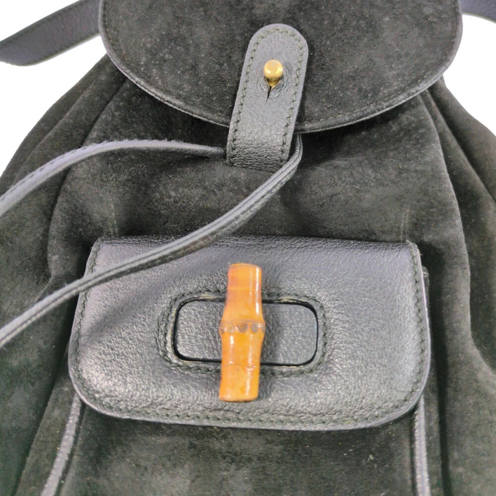 Year End Gucci Bamboo Drawstring Mini Leather Bag… - image 5