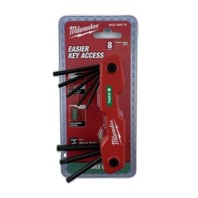 Milwaukee Klapp-Innensechskantschlüssel Torx T9 - T40, 8 Teilig