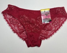 Maidenform Comfort Devotion Lace Back Tanga 40159 Panty Crimson Sunset Red L/7