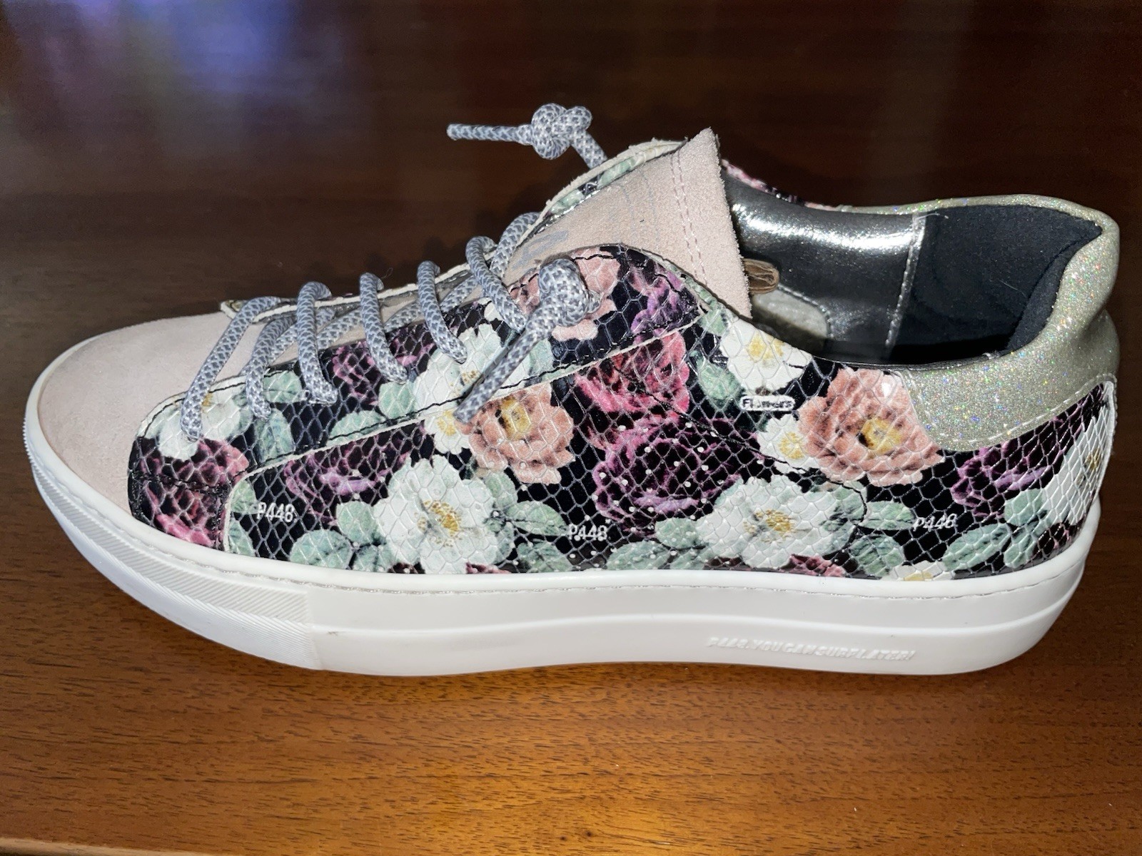 P448 Floral Python-Embossed Platform sneakers (Wo… - image 12