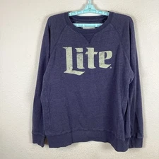 J. America Mens Long Sleeve Sweatshirt Sz L Large Solid Pilling Soft Good