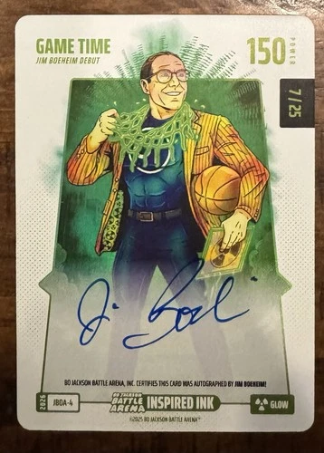 2026 Bo Jackson Battle Arena GAME TIME Jim Boeheim GLOW Inspired Ink Auto #7/25