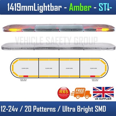 LED Beacon Light Bar 1500mm Stop / Brake Tail Indicators STI Amber Recovery 5ft