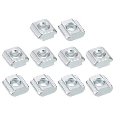 T Nuts, 50pcs - Nickel Plated Carbon Steel T Groove, 2020 M5 Series
