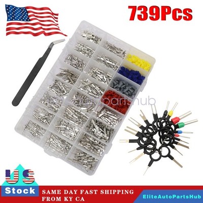 Terminal Removal Tool Wire Seals Automotive Electrical Connector Pins Kit 739X
