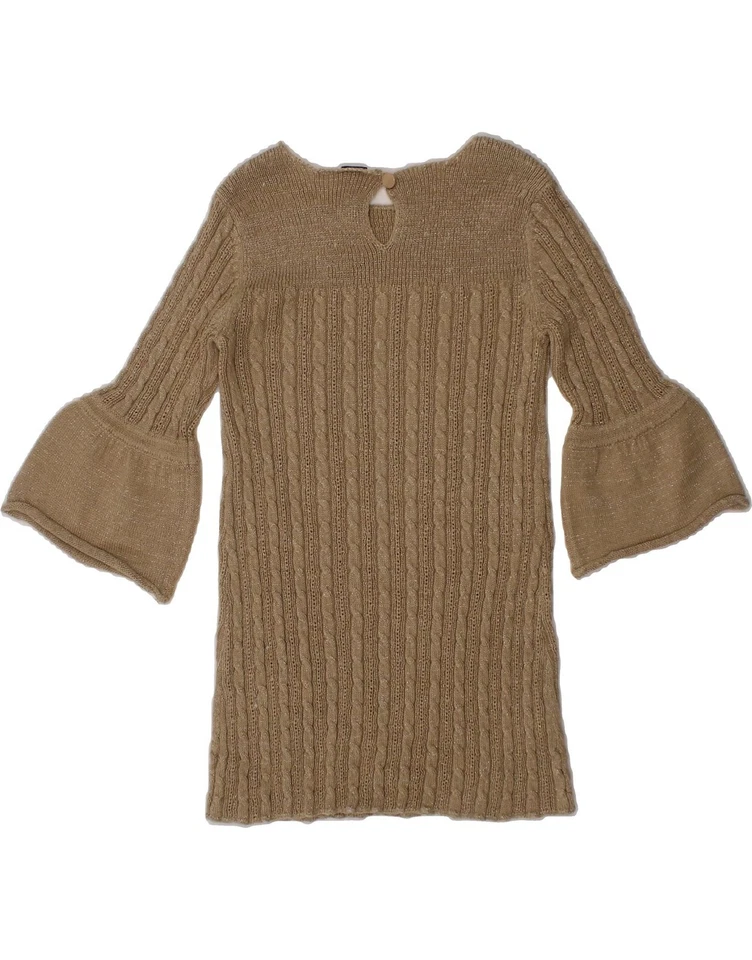 GAP Baby Girls 3/4 Sleeve Jumper Dress 18-24 Months Brown Acrylic BP15 - Image 2 of 3