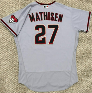 MATHISON SIZE 48 #27 2021 ARIZONA DIAMONDBACKS ROAD GAME USED JERSEY ISSUED MLB