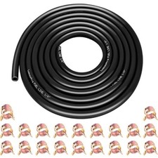 1/4 Inch ID Fuel Line Hose 10Ft  20 Hose Clamps for Small Gas Engines.
