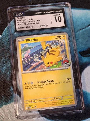 Pikachu 190 Black Star Promo Card - Scarlet & Violet Pokémon CGC 10 Gem Mint 🔥