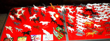 92 LARGE LOT Vintage Western Toy Plastic Rubber White Horses Brown Black