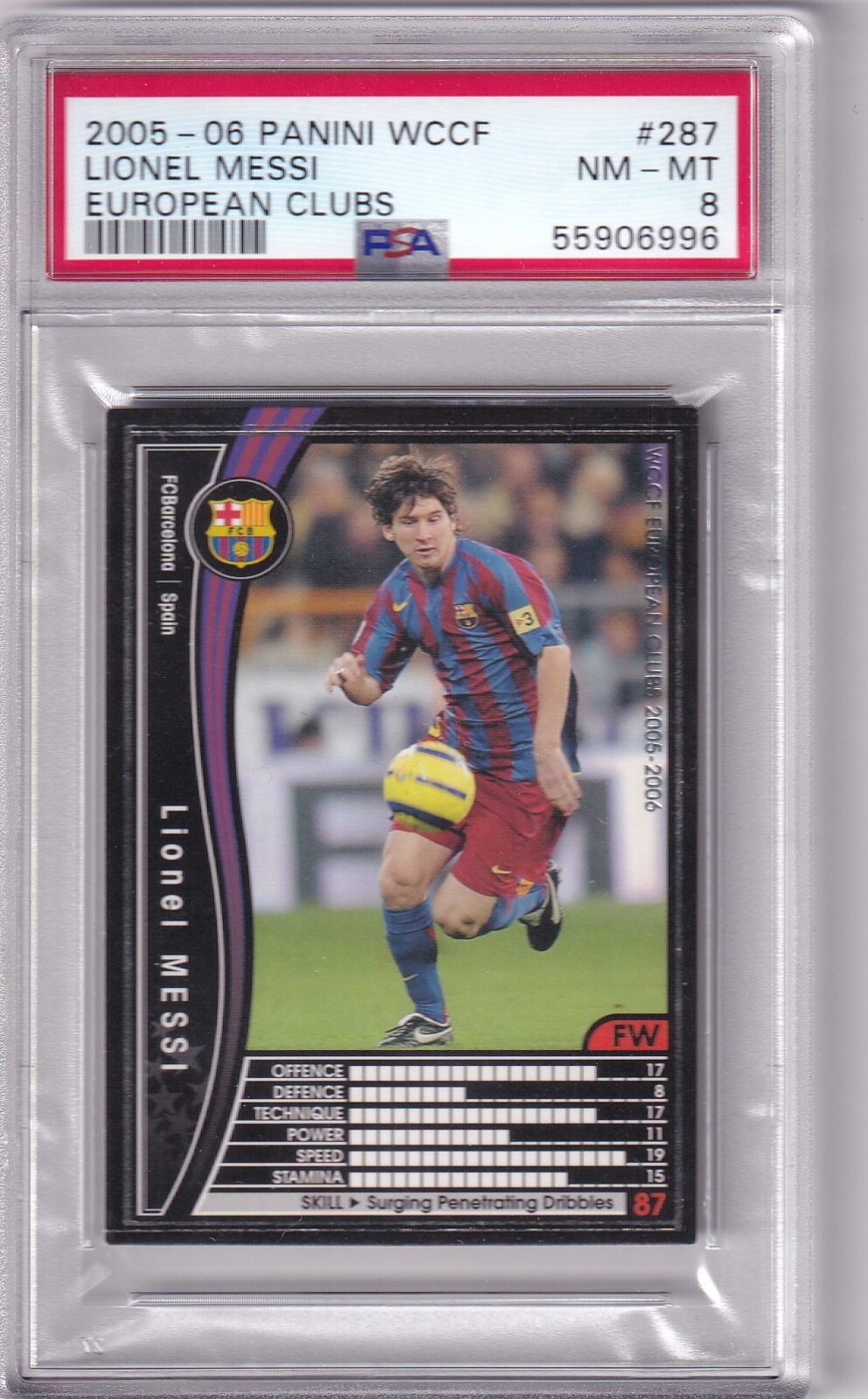 2005 Panini WCCF European Clubs Lionel Messi #287 PSA 8 NM-MT | eBay