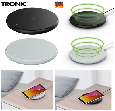 Tronic Qi Ladestation Kabellos Wireless Charger Ladegerät für iPhone Samsung NEU