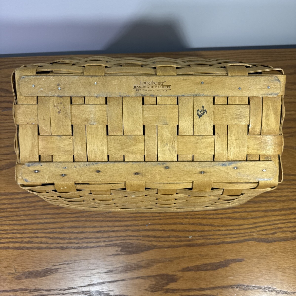 Longaberger 2003 Large Desktop Basket+Protector+Dividers OFFICE