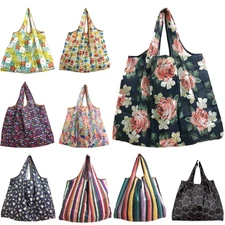 1Pc Foldable Recycle Shopping Bag Reusable Cartoon Floral Animal Print Tote Bag↗