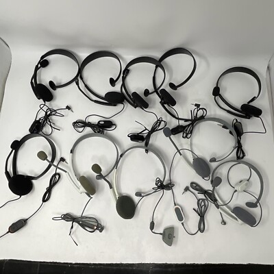 Lot Of 10 Microsoft XBox 360 Communicator Microphone Headsets Slim Original OEM