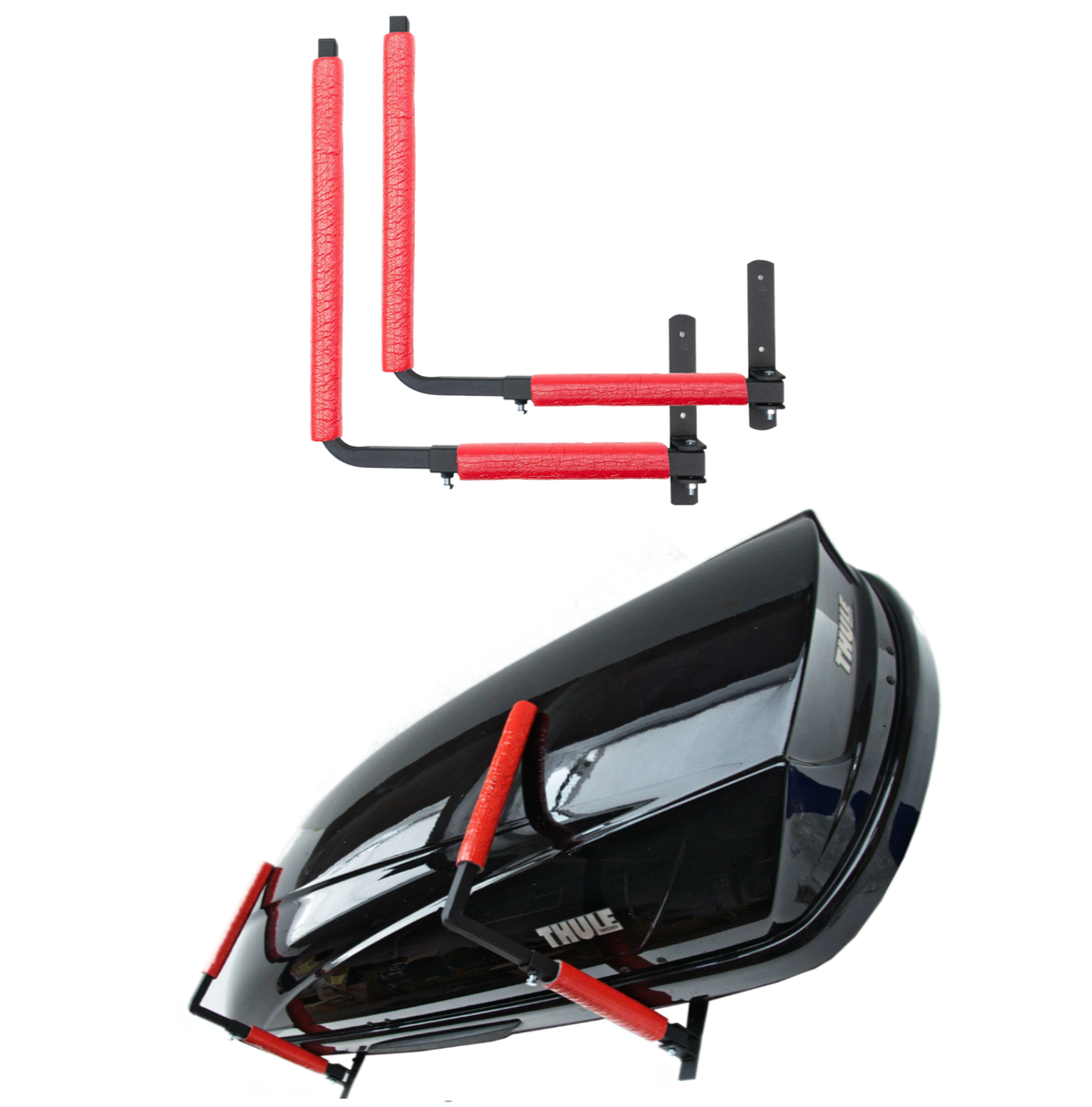 Soporte De Pared Para Maletero De Techo, Esquís, Kayak O Tablas De Surf, Brazos Ajustables De 33 A 57 Cm, Acero Con Protección Antirrayas