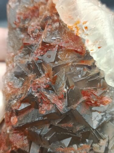 360g Natural Fluorite Mineral Specimen Rare Dual Sided With Calcite Crystal - Picture 20 of 24