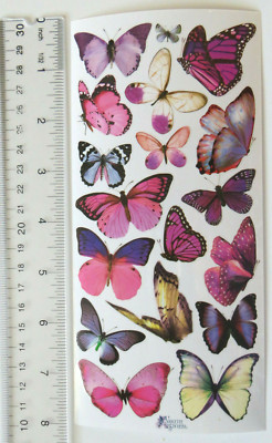 Violette Collection - PURPLE BUTTERFLIES - 1 Sheet of BUTTERFLY Stickers #C56