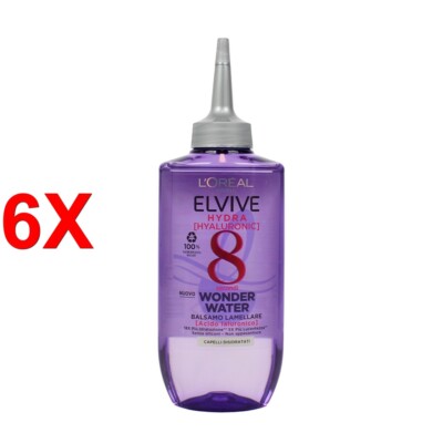 6 X Elvive Hydra Balsamo Lamellare Wunderwasser 200 Ml