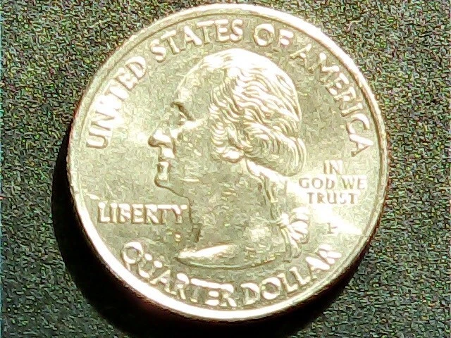 Washington D.C. and U.S. Territories Quarter Error 2009 P Guam Die Chip - Image 3 of 4