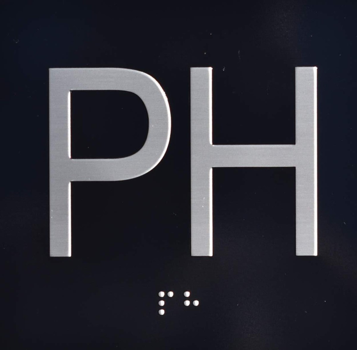 PH Elevator Jamb Plate Sign (Penthouse JAMB Plate) with Braille