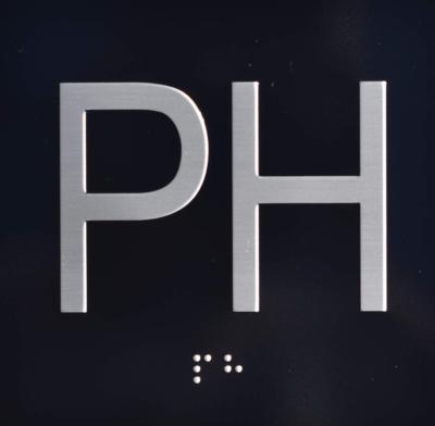 PH Elevator Jamb Plate Sign (Penthouse JAMB Plate) with Braille ..-REF24-1027