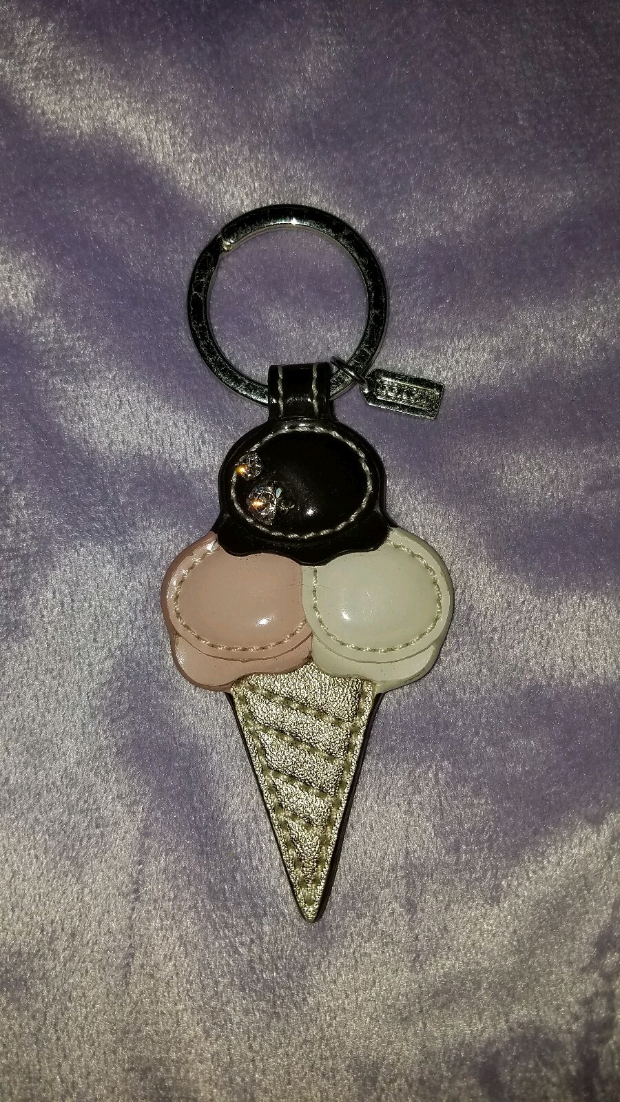 Coach Rare Pave Ice Cream Keychain Gem