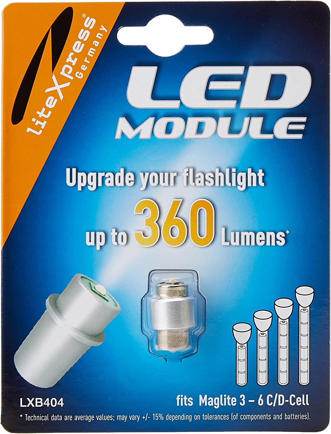 Litexpress LXB404 Led Upgrade Modul 360 Lumen Maglite Taschenlampe (Geeignet Für