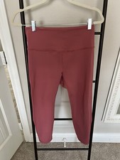 Zella Studio Lite Crop Leggings Pink Mauve Sz M