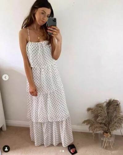 H&m polka dot dress white discount