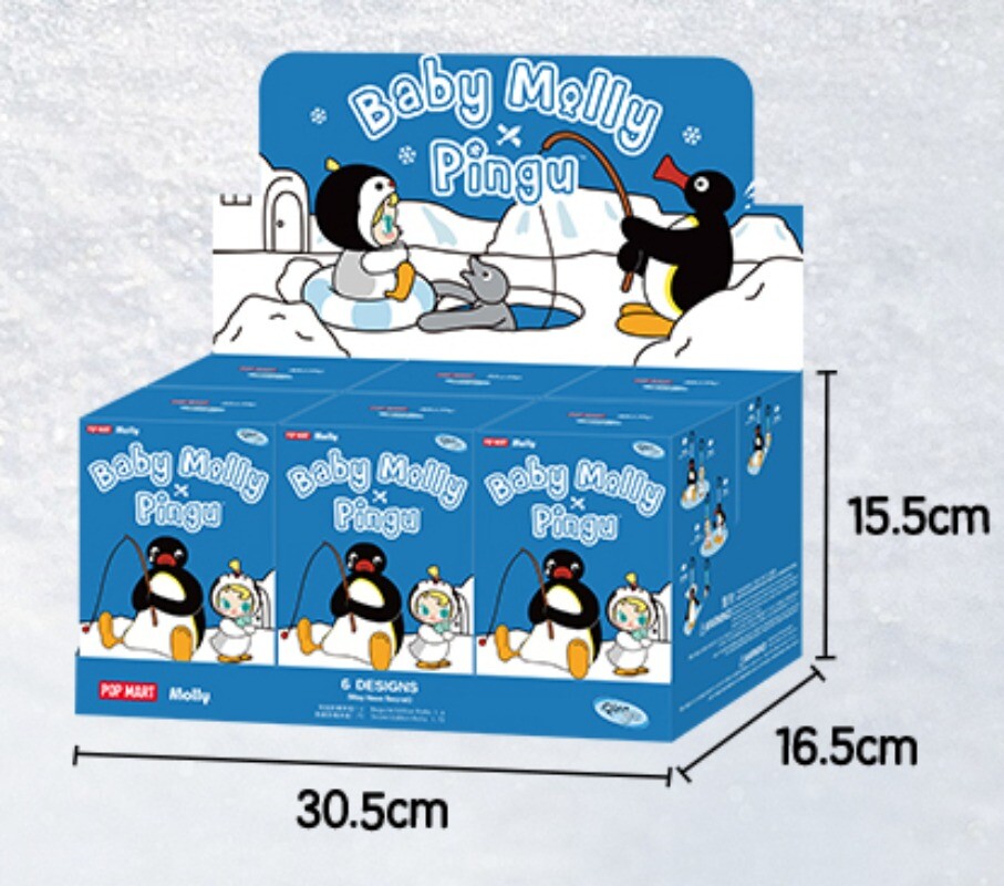 POP MART Baby Molly × Pingu アソートボックス POP MART Baby Molly × PINGU Fishing Time 181.2×127.3×104mm