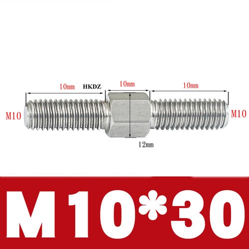 304 Stainless Steel Double End Studs Bolt M4-M16 Left and Right Thread Screw Rod - Picture 80 of 81