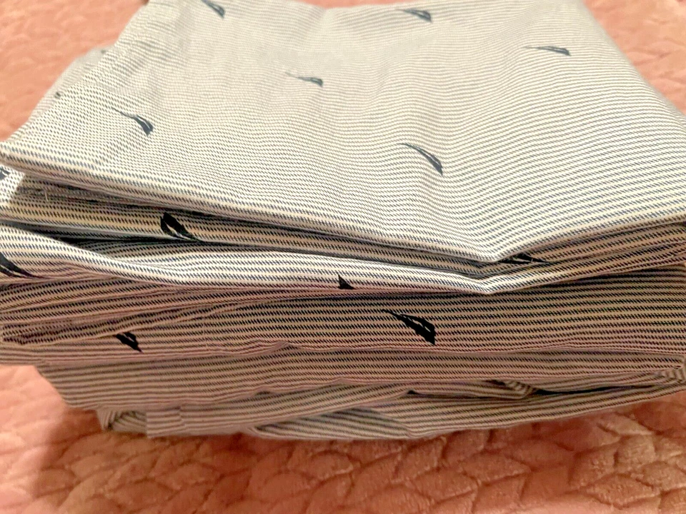 Logotipo de velero Nautica azul y blanco (juego de sábanas dobles y funda de almohada) Foto 4 de 4