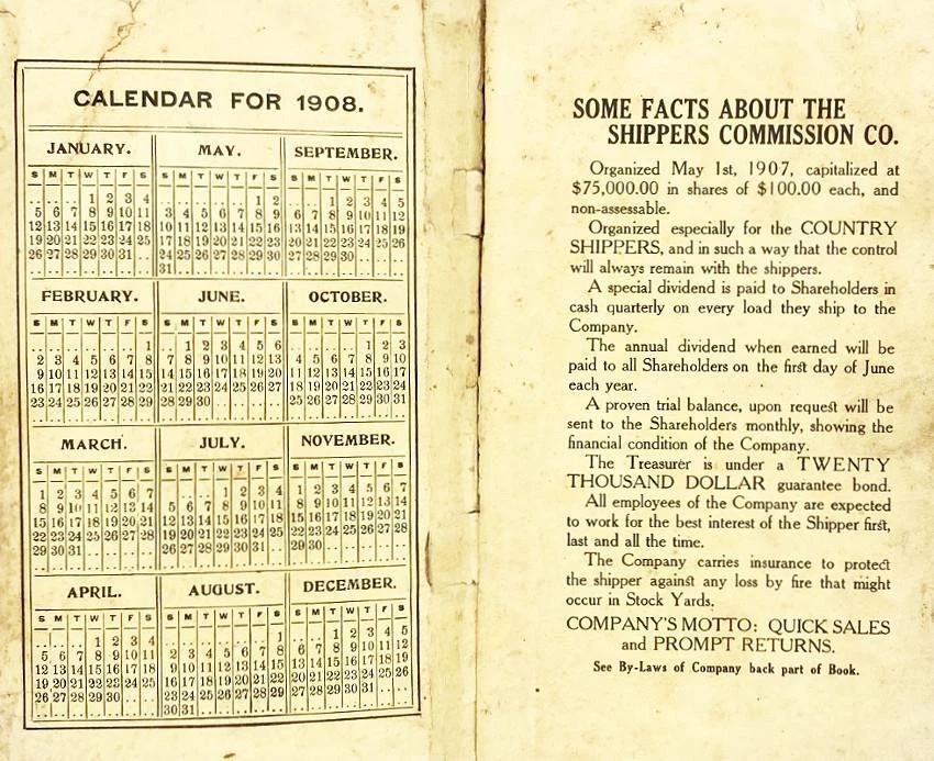 1908 Antique HANDWRITTEN COOKBOOK Jersey City Stockyards Shippers NEW JERSEY - Image 2 of 4