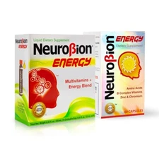 SET - NEUROBION - ENERGY LIQUID SUPPLEMENT 10 VIALS + ENERGY 60 CAPS