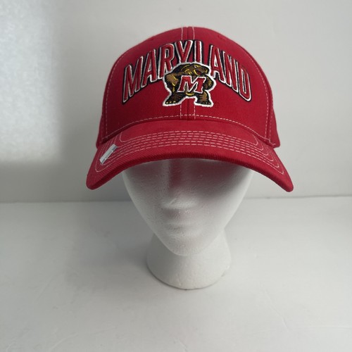 Maryland Terrapins Terp Mütze Erwachsene rot verstellbar neu mit Etikett Kappe fesselnde Kopfbedeckung - Bild 2 von 9
