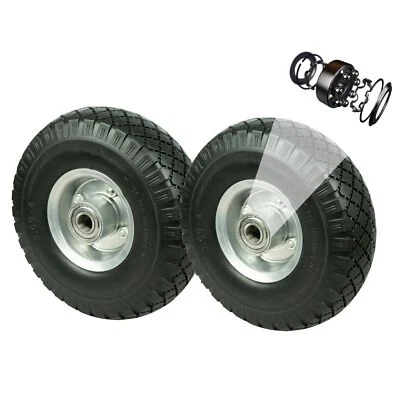 HRB 2er Set Sackkarrenrad 260 mm Vollgummireifen mit Kugellager, Sackkarenreifen