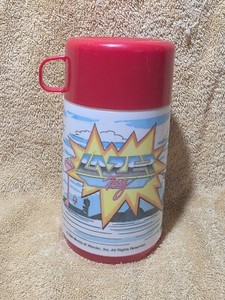 1986 LAZER TAG plastic thermos NEAR MINT for plastic lunchbox Aladdin
