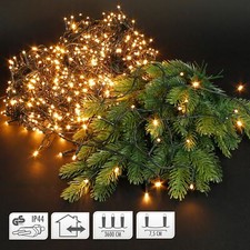 Guirlande lumineuse 480 LED blanc chaud 36m décoration Noël intérieur/extérieur