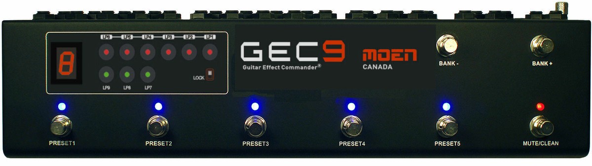 MOEN GEC9 V2 Guitar Pedal FX Switcher 9 Loop Foot Controller