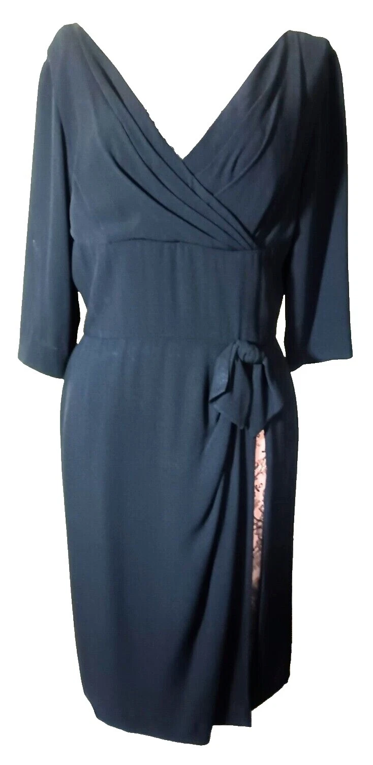 Vestidos Vintage Art Deco de Encaje Negro para Mujer
