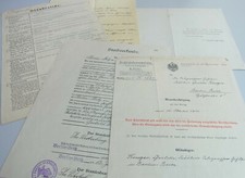 5 Documents 1872-1927: Genealogy Kruger - Schnacke (Benkheim, Berlin, Gera)