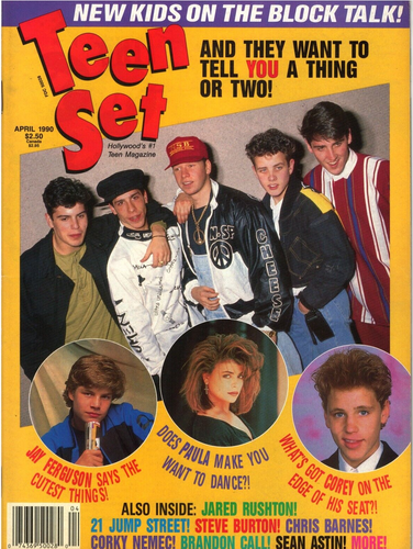 Teen Set Magazine April 1990 New Kids Block Paula Abdul Chad Allen Brian Green