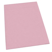 MARK3 Pink Patient Bibs 13" x 19", 2-ply paper/1-ply poly, 500/bx