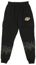 FISLL NBA Men's Los Angeles Lakers Cargo Jogger Pants, Black