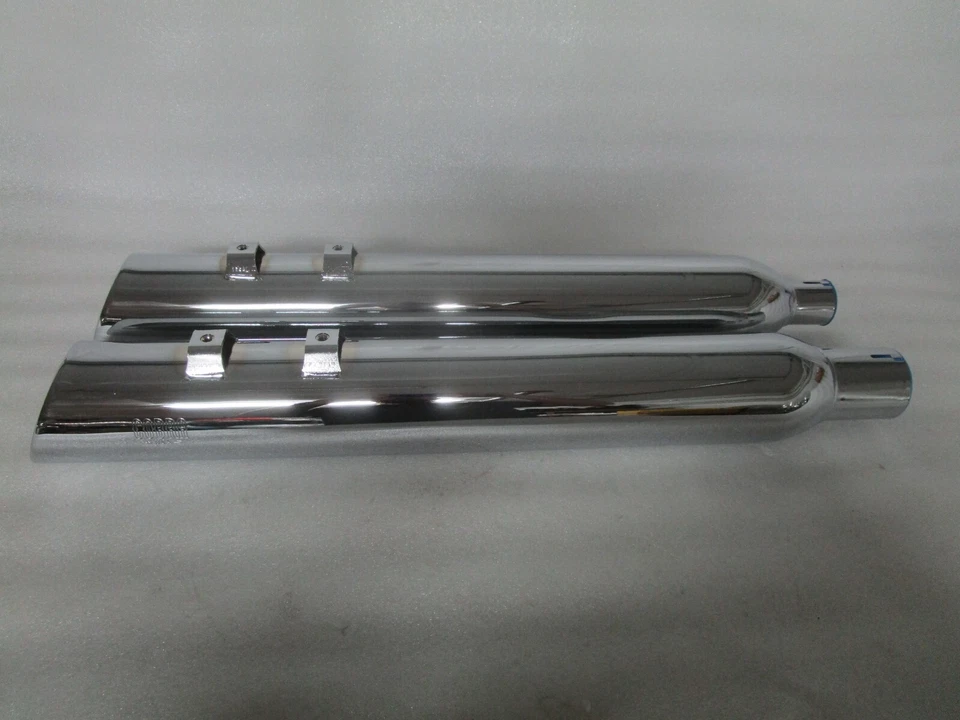 17-24 Harley Davidson Touring Cobra 909 Uppercut 4" Slip-On Mufflers CHROME 6269 - Image 2 of 4